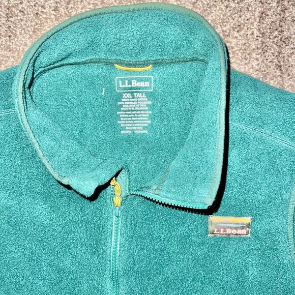L.L. Bean Men's Polyester Vintage Fleece Mountain Green Outerwear Vest XXL - Picture 2 of 9